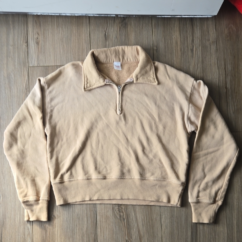 Re/Done X Hanes 70s Half-Zip Sweatshirt